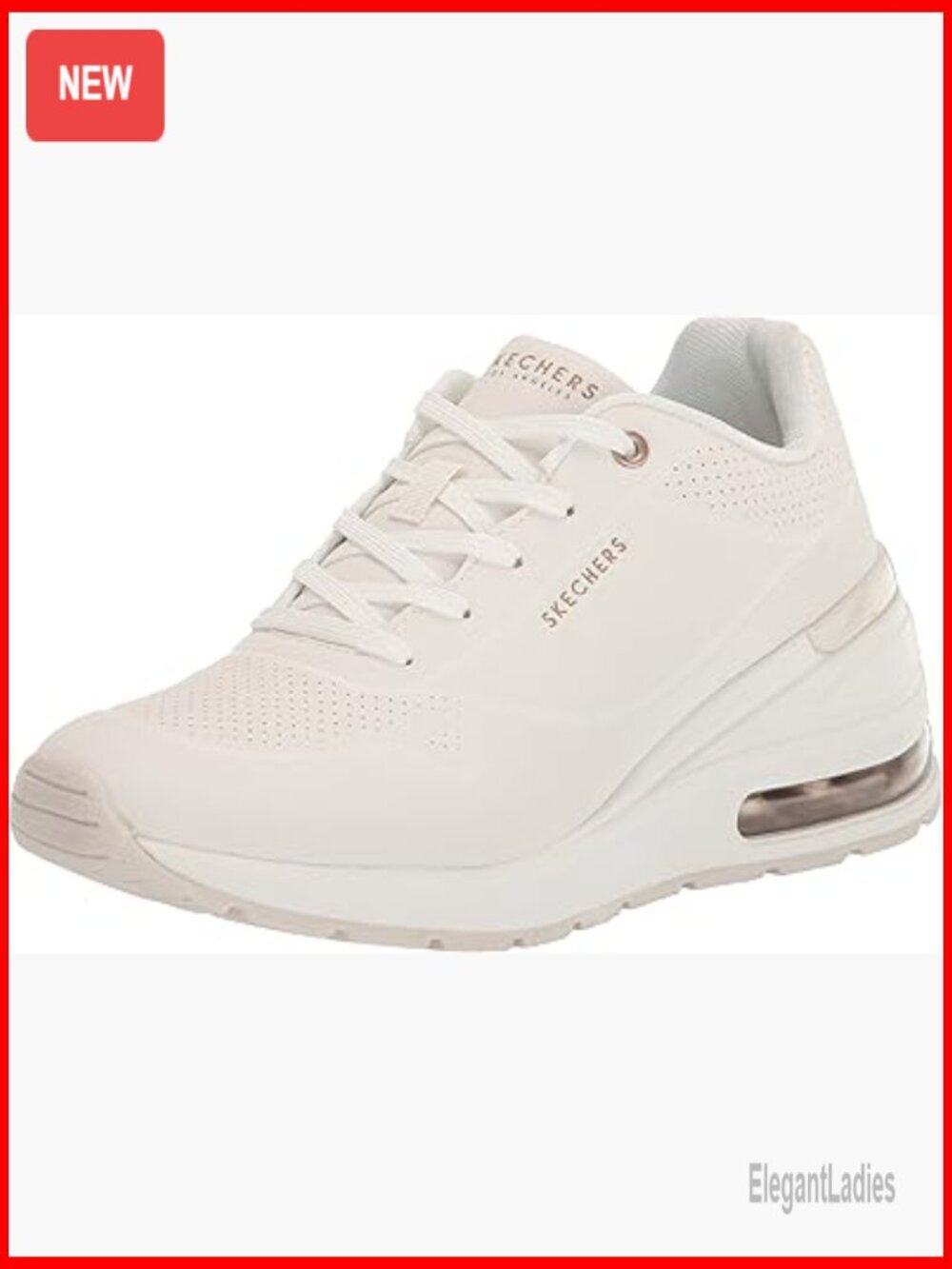 Wedge Sneakers with Memory Foam, 2.5-Inch Heel, Lace-Up Closure